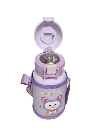 Akıllıelma-taros Cute Mor Animals Çelik Matara 500 Ml Mor