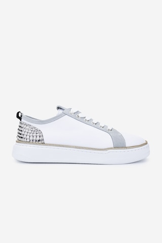 Valmenti Kadın Hakiki Deri Sneakers & Spor Ayakkabı 1115 1950 Bn Ayk Y25 Byz Fltr/tas Suet/grı Kroko Beyaz
