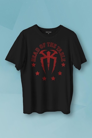 Unisex Siyah T-shirt Head Of The Table Roman Reigns Spor Boks Gym Baskılı Tişört 001