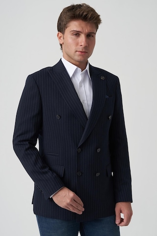 White Stone Amadora C4021 Slim Fit 6 Drop Kruvaze Ceket Desenli DESENLİ