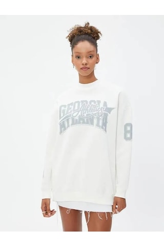 Koton Kadın Sweatshirt Ekru 4wal10055ık 24ky59000283 Y5915 Ekru