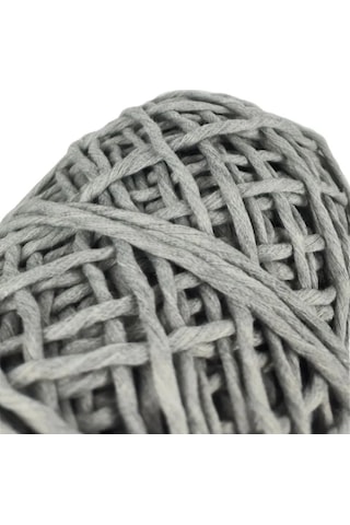 Makrome İpi 3 Mm 250 Gr Gri Duvar Süsü, Çanta, Sepet Ve Dekoratif Hobi İpi