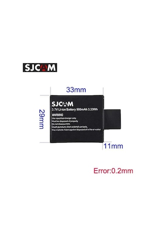 Sjcam M10 Eken H9r Uyumlu Aksiyon Kamera Bataryası Sj-900 Çok Renkli