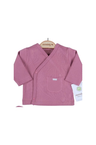 3 Ay Cepli Çizgili 5'li Hastane Çıkış Seti Gül Kurusu Gülkurusu