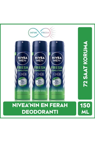 Nivea Fresh Sensation Erkek Sprey Deodorant 3 x 150 ML