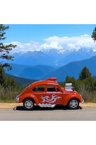 Metal Araba Çek Bırak Vw Bettle Modifiye Kırmızı Sesli Ve Işıklı Diğer
