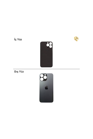 İphone Uyumlu13 Pro Max Grafit Renk Arka Kapak Arka Cam Batarya Kapağı Lazer Kesim Kapak Pil Kapağı Standart