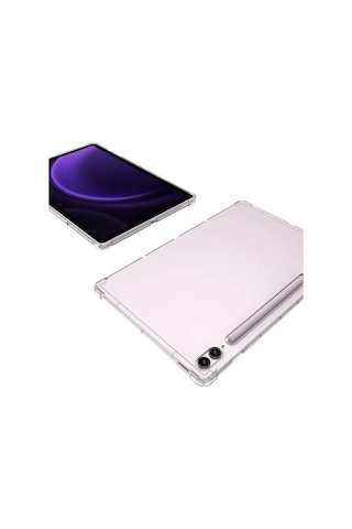 Samsung Galaxy Tab S10+ Plus 12.4 Inç Tablet Uyumlu Silikon Kılıf Şeffaf Köşe Korumalı Sm-x820 Kılıf