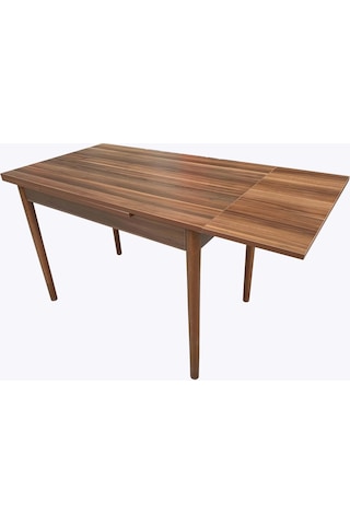 Evimeaksesuar 60X90 Cm Yanlardan Açılır Smart Masa-Ahşap Ayaklı-Ceviz