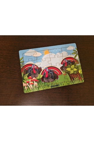 Hindiler 16 Parça Eğitici Öğretici Ahşap Çocuk Puzzle Yapboz Bebek Çocuk Oyuncak