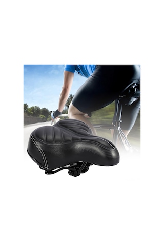 Padalink Shockproof Ve Dayanıklı Silikon Bisiklet/motosiklet Oturduğu, Yumuşak Konforlu Spor Döşemeli Koltuk Siyah