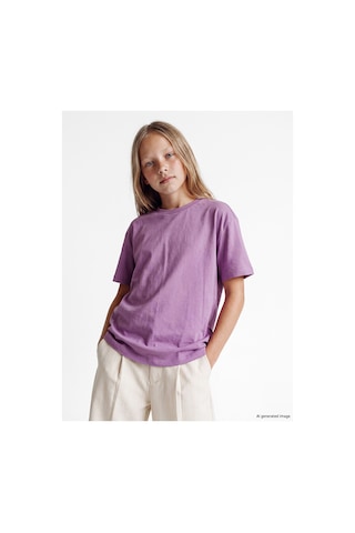 Lc Waikiki Alıta Cıty Farkıyla Lcw Kids Mor Oval Yaka Kız Çocuk Tişört Mor - 928163185 Mor