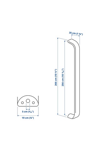 Ikea Kalerum 2'li Mobilya Kulpu 266 Mm Krom