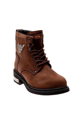 Harley Davidson Gibson Dark Brown Nubuk Erkek Bot Kahverengi