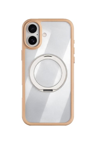 Bikapak Magup Apple iPhone Uyumlu 18/17 Kahverengi Kapak
