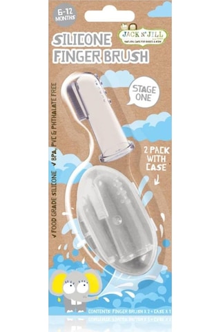 Jack N'Jill Kids 6 - 12 Ay Silikon Parmak Diş Fırçası 2'li