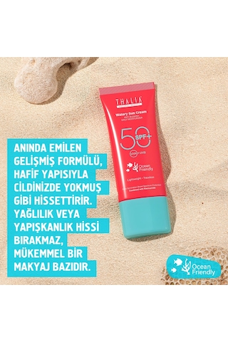 Thalia Yeni Nesil Hibrit Filtreli Su Bazlı Güneş Kremi SPF50+ 50 ML