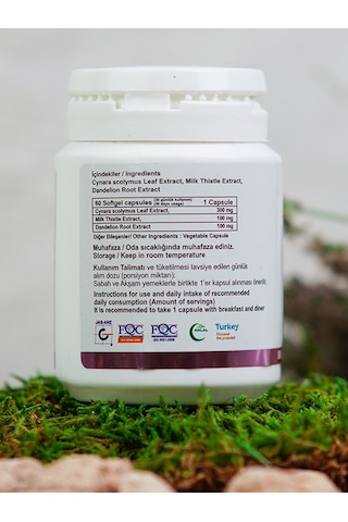Anatolian Capsilium Enginar + Deve Dikeni + Karahindiba Ekstratı 60 Kapsül