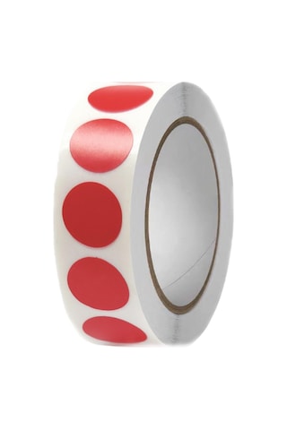 Aubyhe 1000 Adet Kırmızı 13mm Daire Etiket - Otomatik Yapışkan, Kalın Yapışkanlık, Kolay Yazdırılabilir, Ev/school/ofis Kullanıma Uygun Nokta Etiketleri 1000 Adet