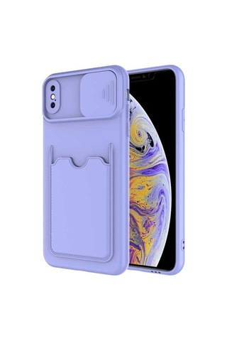 Apple Uyumlu iPhone Xs 5.8 Kılıf Zore Kartix Kapak Lila