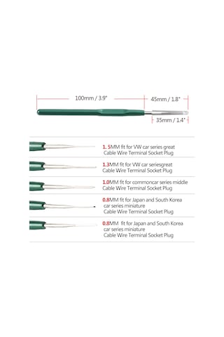 Yaozixa Otomotiv Kablolu Terminal Çıkarma Aracı Seti 5 Parça - Titanyum Alaşımlı Çelik, Sağlam Ve Dayanıklı, Kolay Kullanım