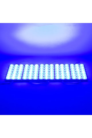 Mavi Modül Led - 12v 6w Mavi Led 18'li - Mavi Profesyonel Modül Led 18 Ledli - 1 Adet