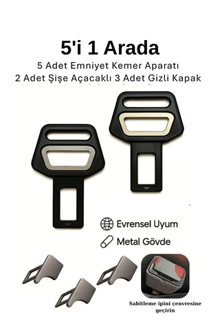 Tüm Araçlara Uyumlu Açacak - Gizli Emniyet Kemer Toka Seti