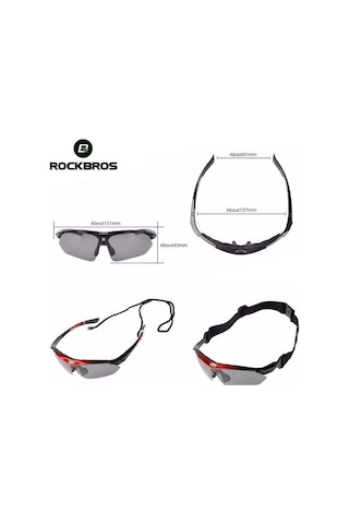 Rockbros Polarize Uv Korumalı Mavi Bisiklet Gözlüğü Açık Gri