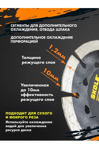 Skole Elmas Segmentli Taşlama Diski 125 Mm Beton İçin Taşlama Makinesi 381061566