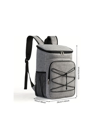 Padalink Çapraz Sınır Yeni Model Büyük Kapasiteli Sırt Çantası, Soğutma Özellikli Piknik Ve Bira Çantası Gri Gri