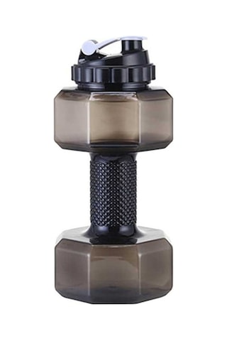 Ganzhoushop Suntek Su Şişesi Sporcu Su Şişesi Güçlü Fitness Ağırlığı 2200ml-siyah Xy