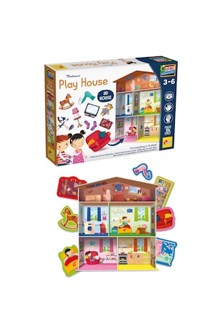 Çocuklar İçin Montessori 3d Ev Yapım Ve Yerleştirme Oyunu Seti