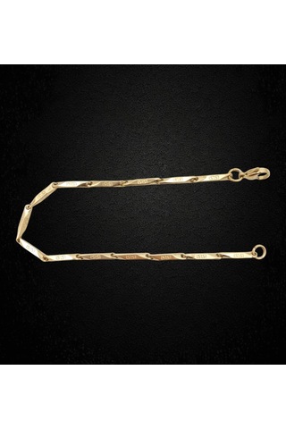 Çelik Bileklik Titanyum Melon Motifli Model 2 Mm 22 Cm Altın Sarısı Gold Altın