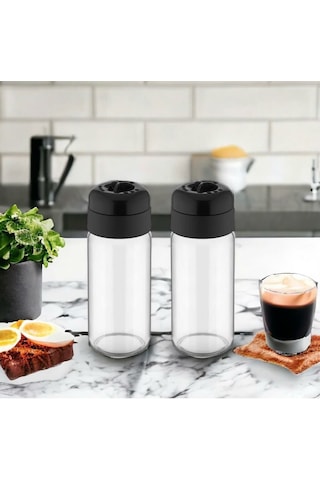 Kapris 00101Cam Baharatlık Seti 245 ML 6'lı Siyah