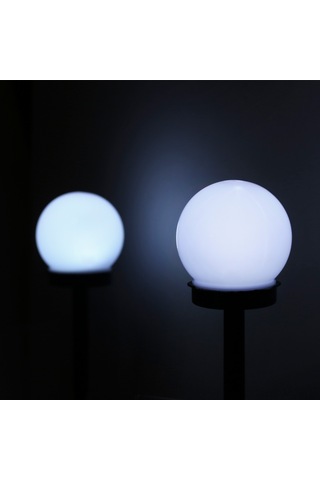 Mufunye Güneş Enerjili Led Top Lambaları, Otomatik Açık/kapalı, Soğuk Beyaz Işık, Bahçe Ve Çim Alani Için, 2 Adet