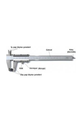 Tr Mekanik Kumpas 150 Mm, Metal Kasa, 0,05 Mm Hassasiyet