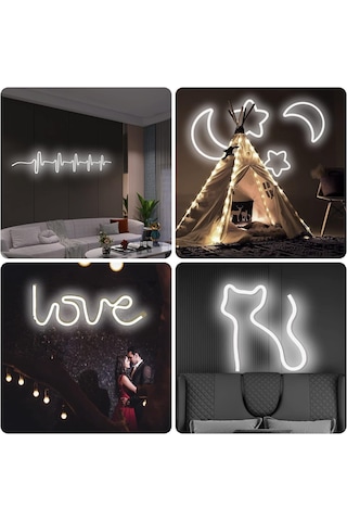 Neon Esnek Şerit Led Tak Çalıştır Kumandalı - Beyaz 3 Metre