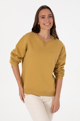 U.S. Polo Assn. Kadın Camel Şardonlu Bisiklet Yaka Basic Sweatshırt 50313586-VR151