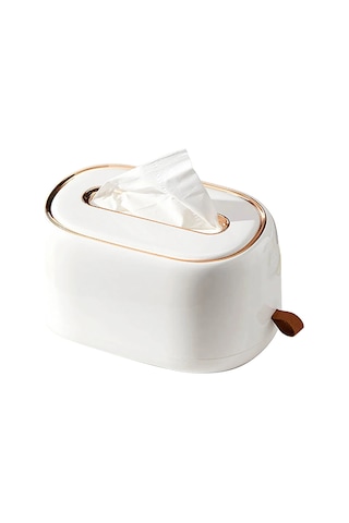 Beyaz Mendil Tutucu Yaylı Masaüstü Duvara Monte Mendil Kapak Kağıdı Havlu Dispenseri Kağıt Çıkarma Peçete Dispenseri