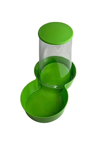 Miapet Hazneli Plastik Kedi-köpek Kapaklı Mama Ve Su Kabı 1,5 Lt Yuvarlak Yeşil