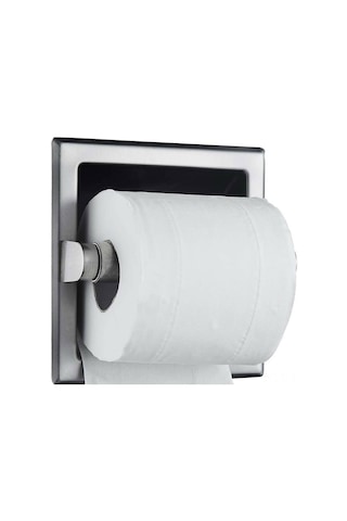 Yunboo Gömülü Tuvalet Kağıdı Tutucu, 304 Paslanmaz Çelik, Korozyona Dayanıklı, Uzun Omürlü, Mat Siyah, Kolay Kurulum, Uzun Boylu Çubuk Gümüş