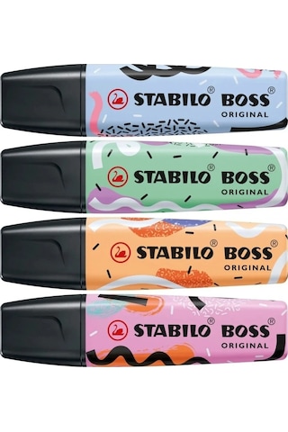 Stabilo Boss Fosforlu Kalem Seti 4'lü By Ju Schnee / 70-4-1-101-1 Çok Renkli