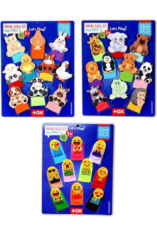 3 Set - 30 Parça Tox Evcil . Vahşi Hayvanlar Ve Emojiler Parmak K