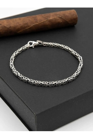 Modagümüşevi 925 Ayar Gümüş Kral Bileklik