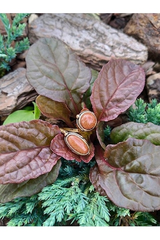 Doğal Taş Yıldız Doğal Taşlı Ikili Otantik Ayarlanabilir Yüzük Dtyiy