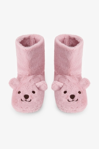 Diğer Lila Happy Bear Hayvan Nakışlı Ev Botu