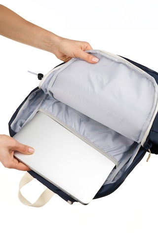İdabag Trend 15.6'' Laptop Sırt Çantası Su Geçirmez, Seyahat Ve Günlük Kullanım Mavi Beyaz - Mavi
