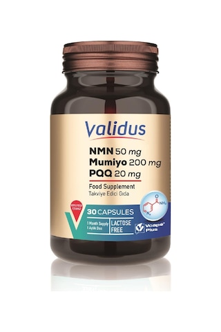Validus Nmn 50 Mg + Mumiyo 200 Mg + Pqq 20 Mg 30 Kapsül