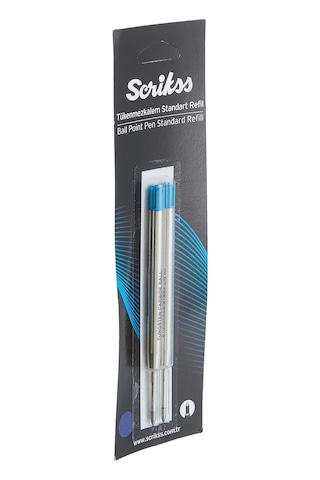 Scrikss Dev Tükenmezkalem Refil 2'li Blister, 0.7 Mm Uç, Mavi