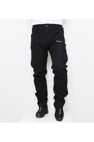 Mudwill Softshell Kargo Cepli Kışlık Pantolon-Siyah